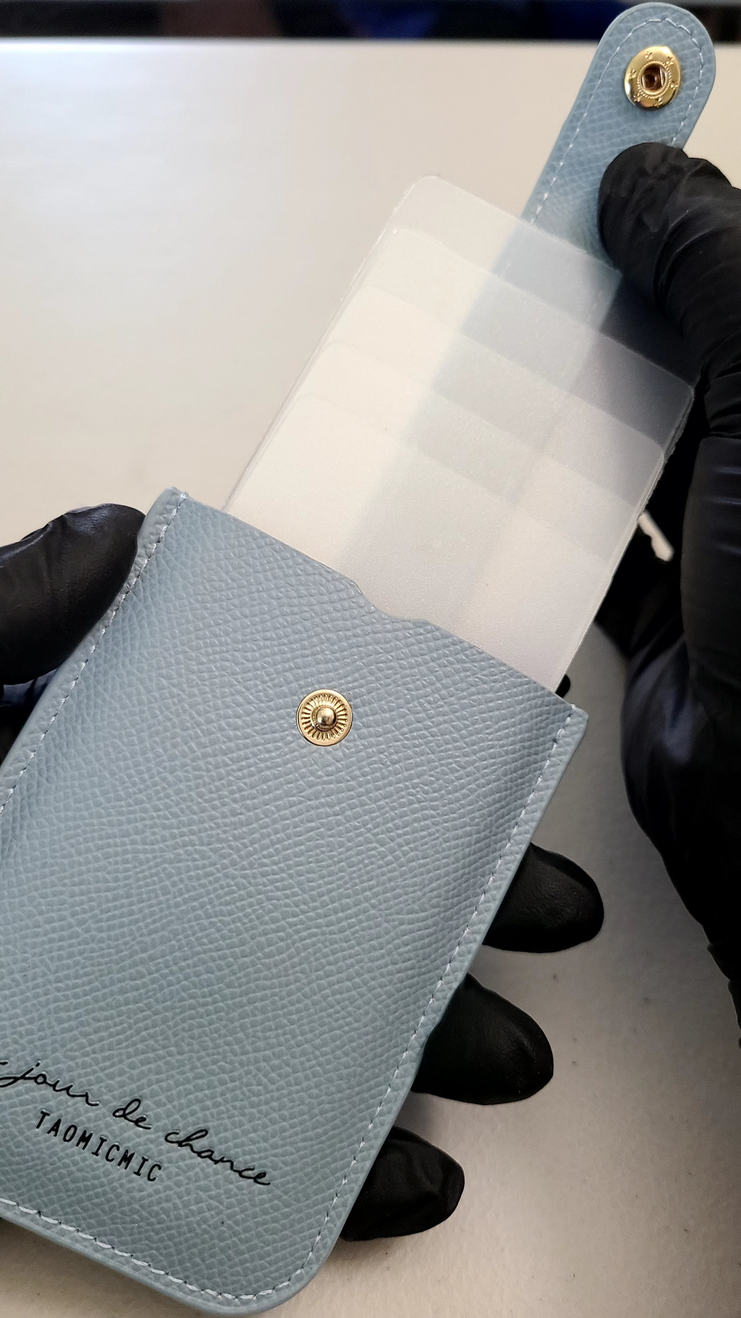 "Blue grey" Mini Card Holder