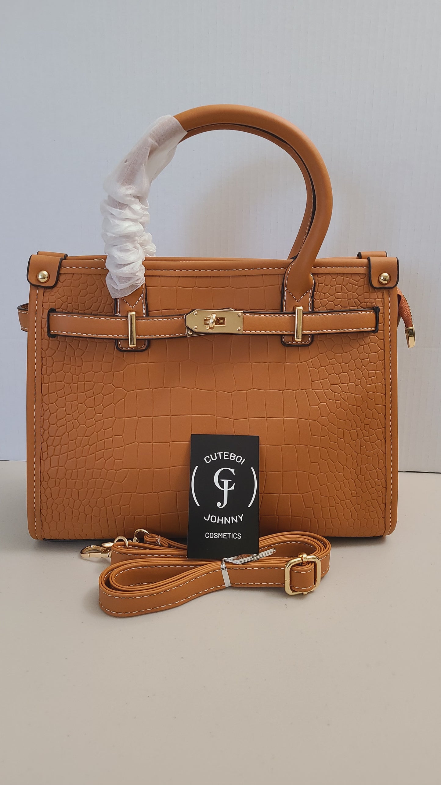 Turn lock Handbag Style #2 (Yellowish Brown)