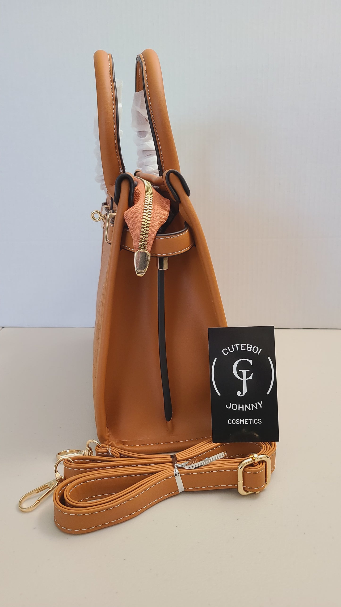 Turn lock Handbag Style #2 (Yellowish Brown)
