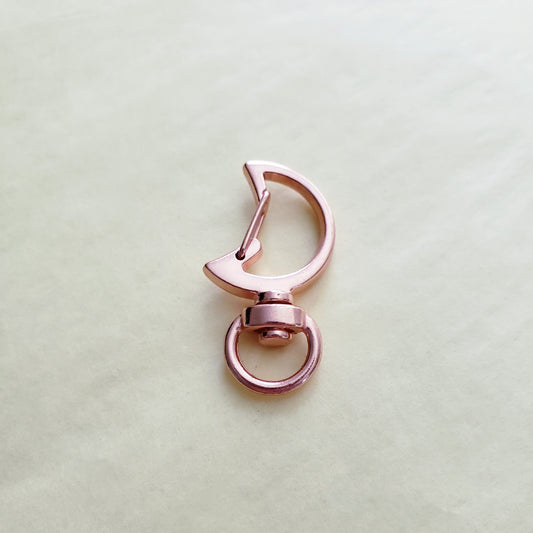 Moon Shaped Swivel Lobster Clasps (Rose Gold)