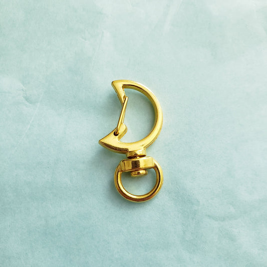 Moon Shaped Swivel Lobster Clasps (Gold Color)