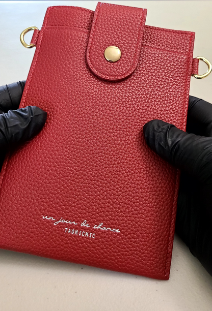 "Burgandy Red" Cross Shoulder wallet