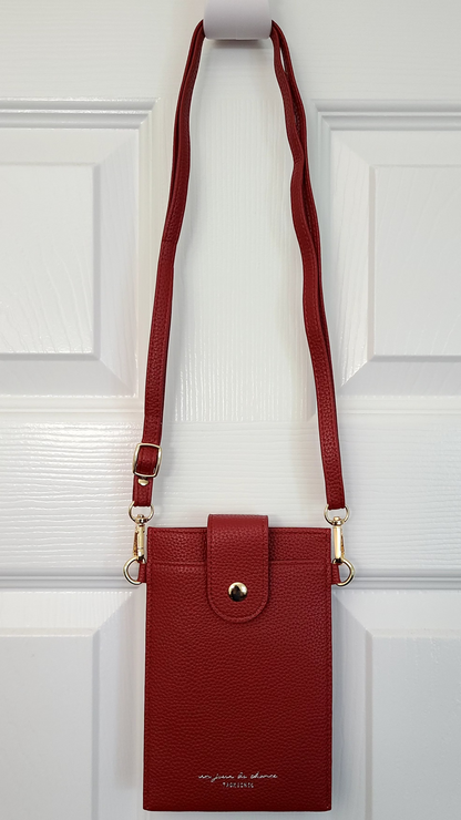"Burgandy Red" Cross Shoulder wallet