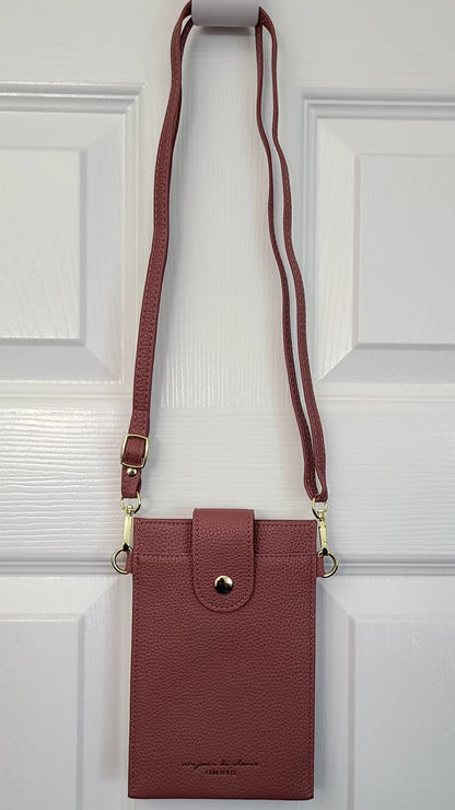"Mauve pink" Cross Shoulder wallet