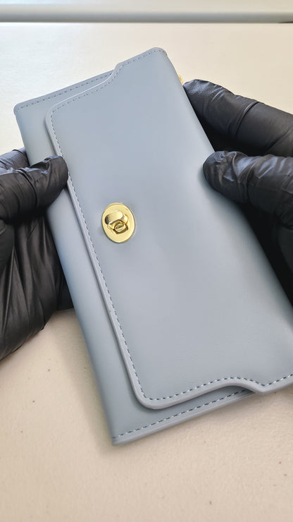 "Grey blue" Long Wallet