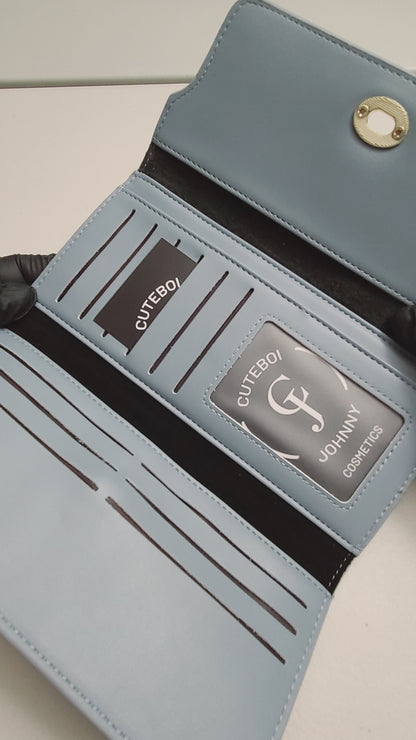 "Grey blue" Long Wallet