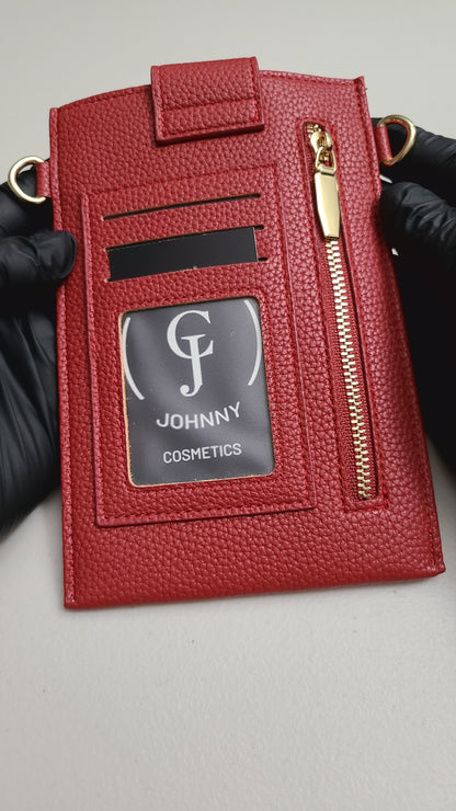 "Burgandy Red" Cross Shoulder wallet