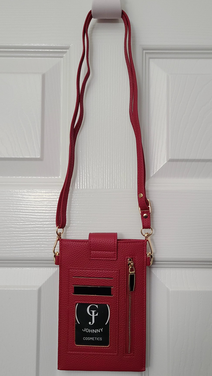 "Burgandy Red" Cross Shoulder wallet
