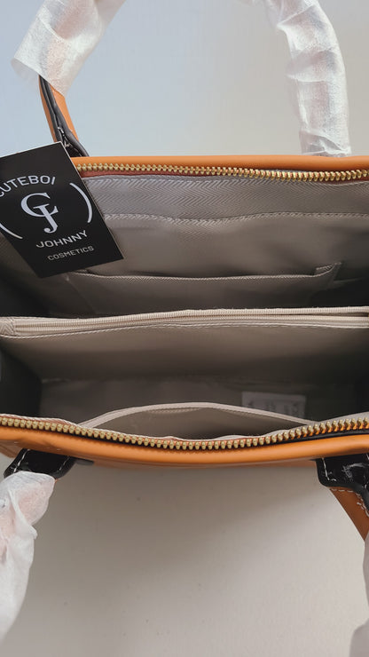 Turn lock Handbag Style #2 (Yellowish Brown)