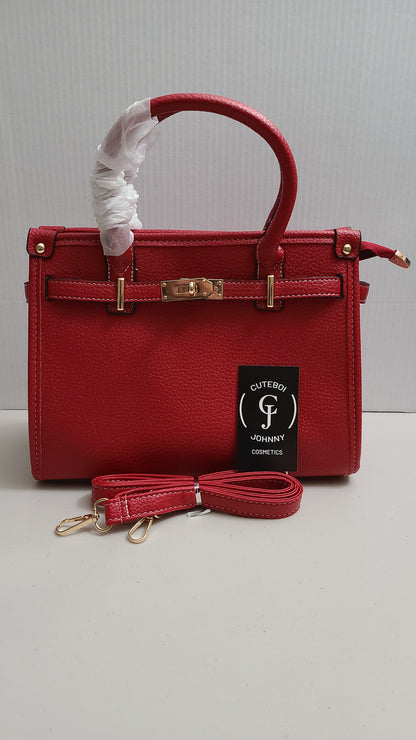 Turn lock Handbag Style #1 (Wine Red)