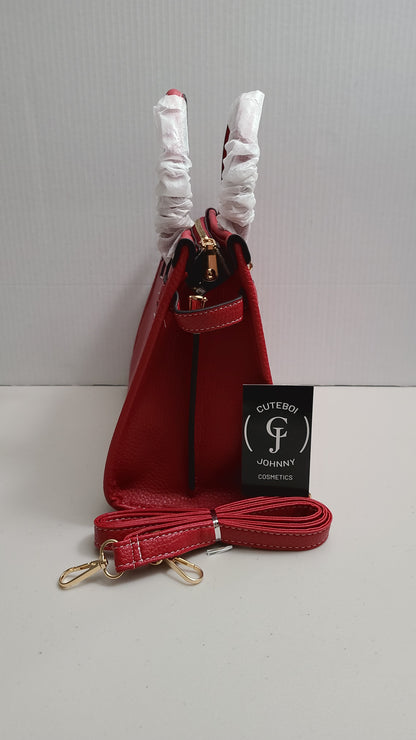 Turn lock Handbag Style #1 (Wine Red)
