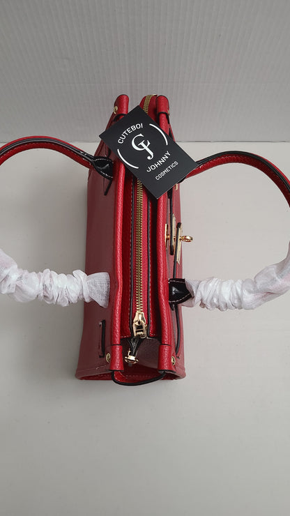 Turn lock Handbag Style #1 (Wine Red)