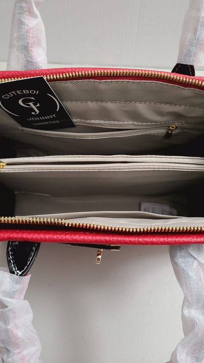 Turn lock Handbag Style #1 (Wine Red)