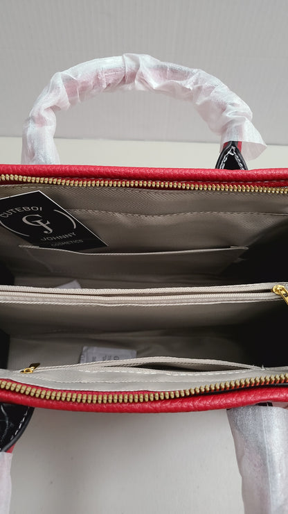 Turn lock Handbag Style #1 (Wine Red)
