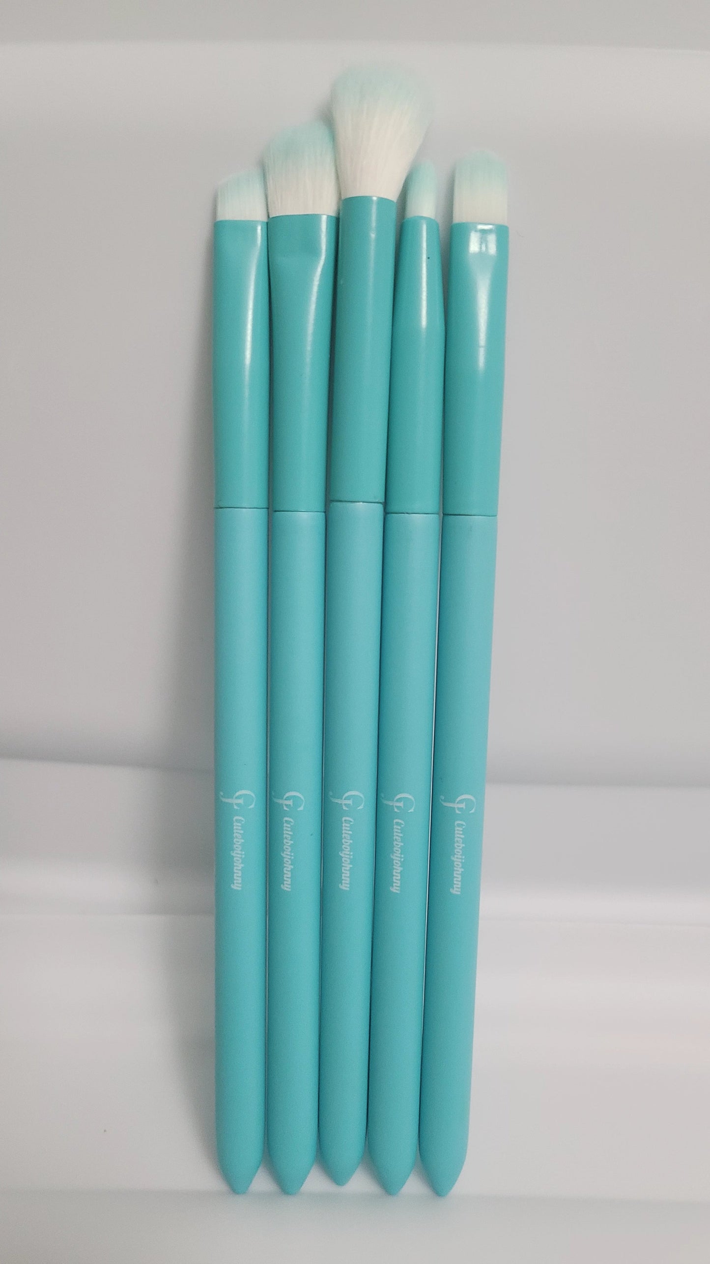 Ombre Turquoise tip makeup brushes 5pc